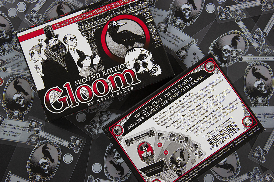 Cards and packaging from Gloom